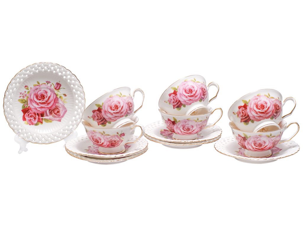 Чайный набор Китайская роза, 220мл (цена за набор 12 предметов)