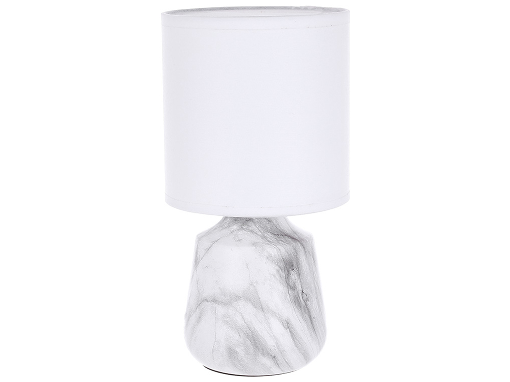 Настільна лампа з тканинним абажуром Marble White D24.5*12.5см 242-214