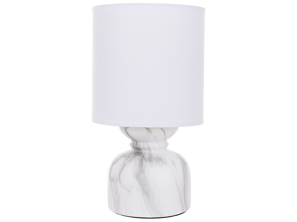 Лампа настольная с тканевым абажуром Marble Grey, 14х25см