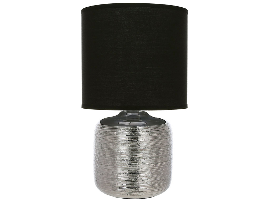 Лампа настольная Silver с фарфоровым основанием и тканевым абажуром, 29см