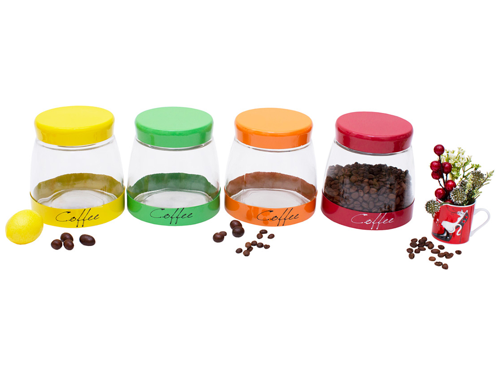 Банка Coffee, 1л, 4 дизайна (цена за 1шт)