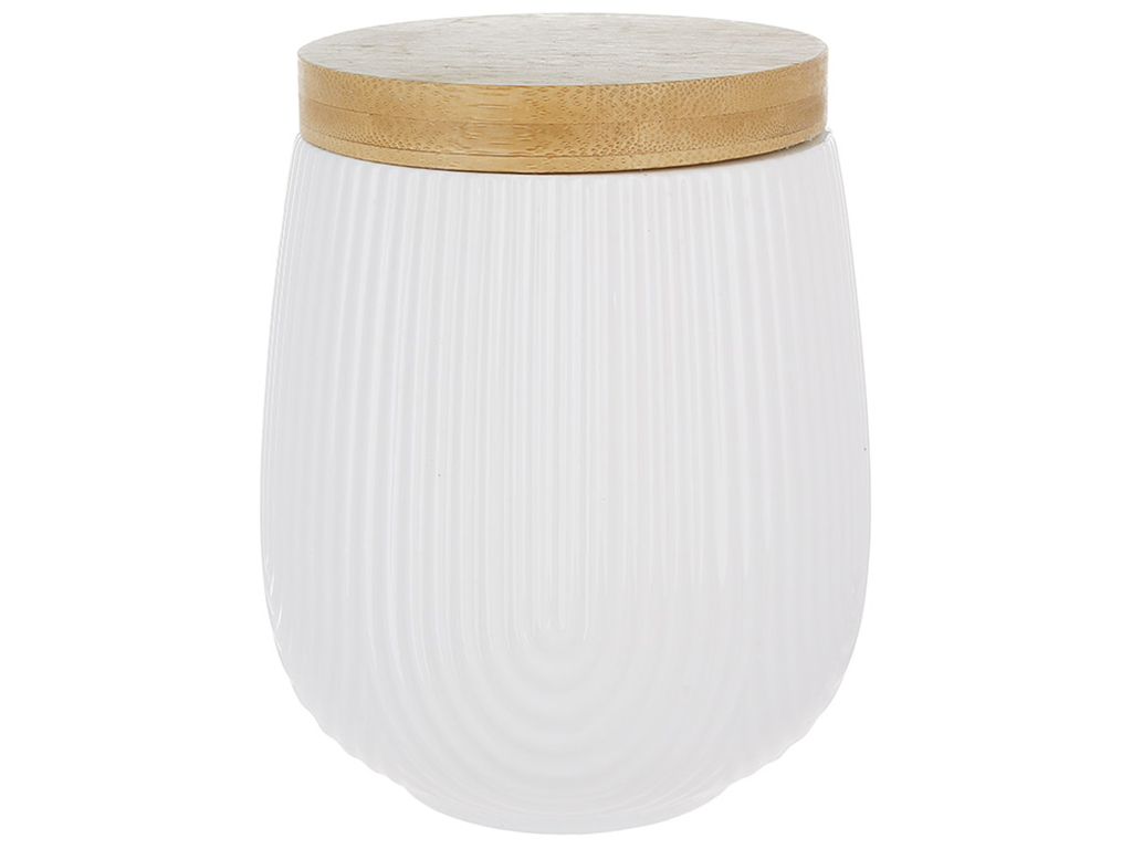 Банка для сыпучих продуктов Naturel с бамбуковой крышкой, 900мл