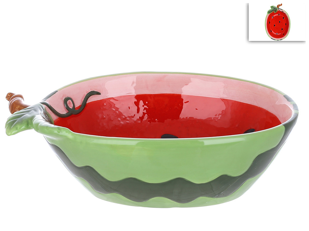 Салатник керамический Watermelon, 21,5х15,5х6,3см, 750мл