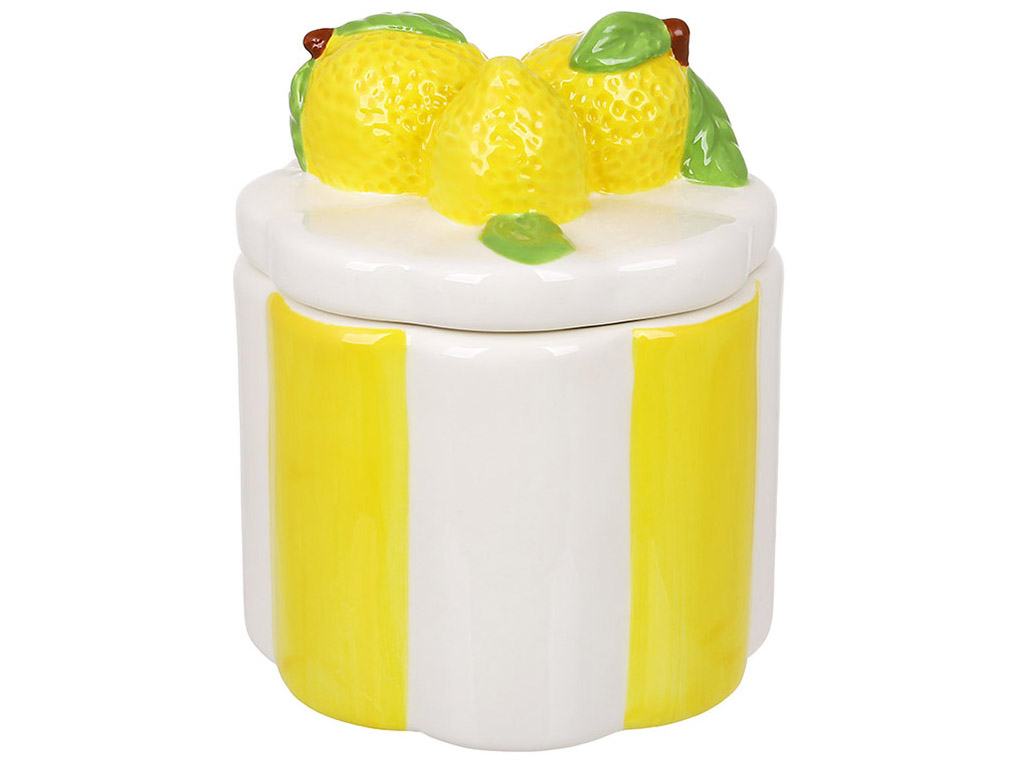Банка для сипучих продуктів керамічна Lemon, 10×10×12см
