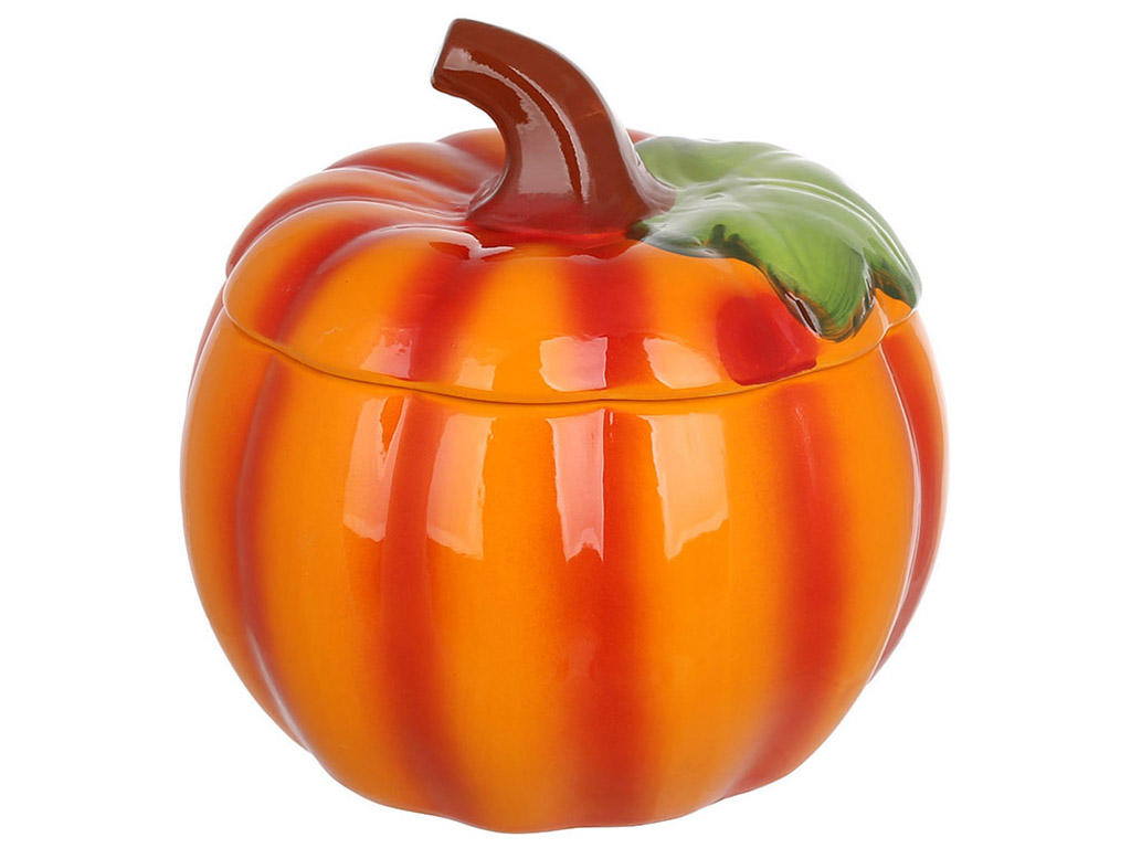 Ємність керамічна для сипучих продуктів Гарбуз, 600мл