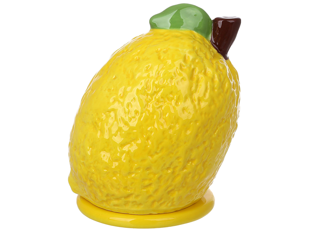 Подставка для зубочисток Lemon керамическая желтая 8.7×7.8×10.3 см