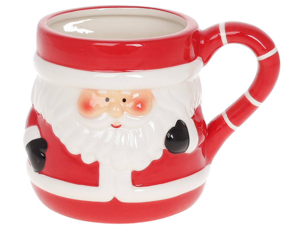 Кружка керамическая Санта, 530мл, цвет - красный