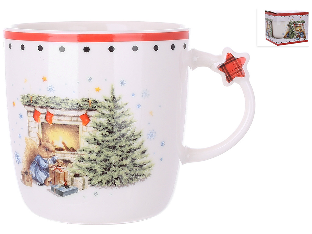 Кухоль порцеляновий в подарунковій упаковці Happy Holidays, 360мл