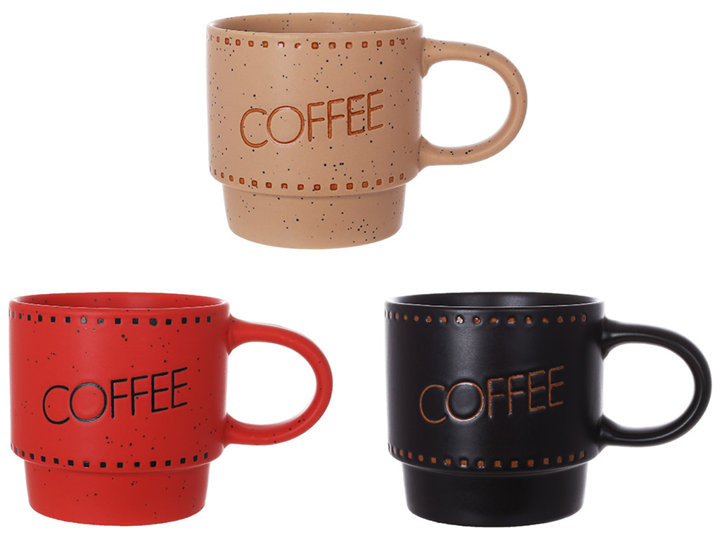 Чашка Coffee, 350мл, 3 дизайна (цена за 1шт)