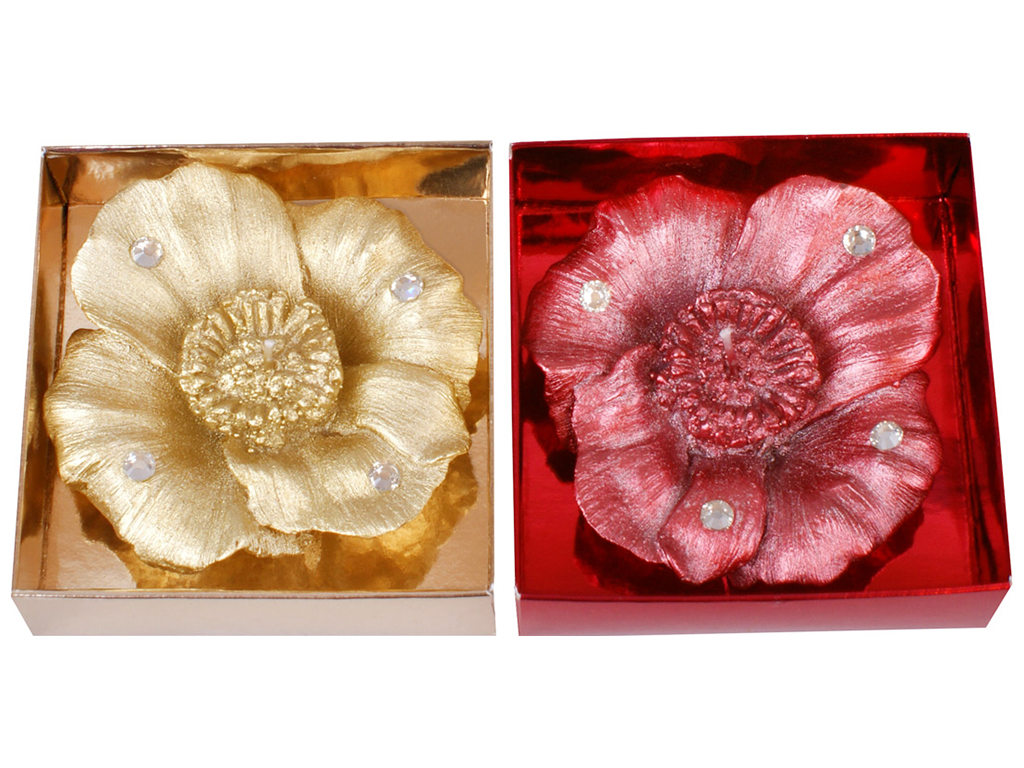 Свеча декоративная Цветок, 2 дизайна, 9см