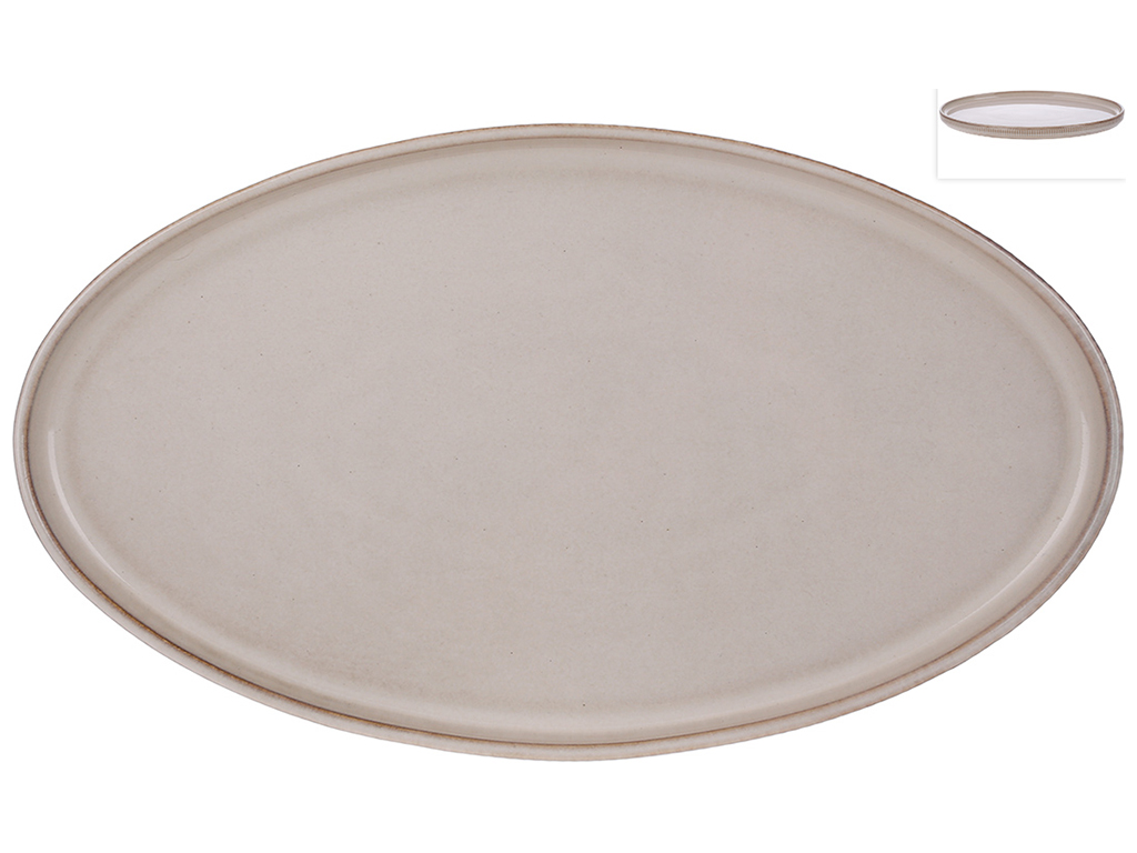 Блюдо овальное керамическое Modern line, 31,5x18см, цвет – бежевый