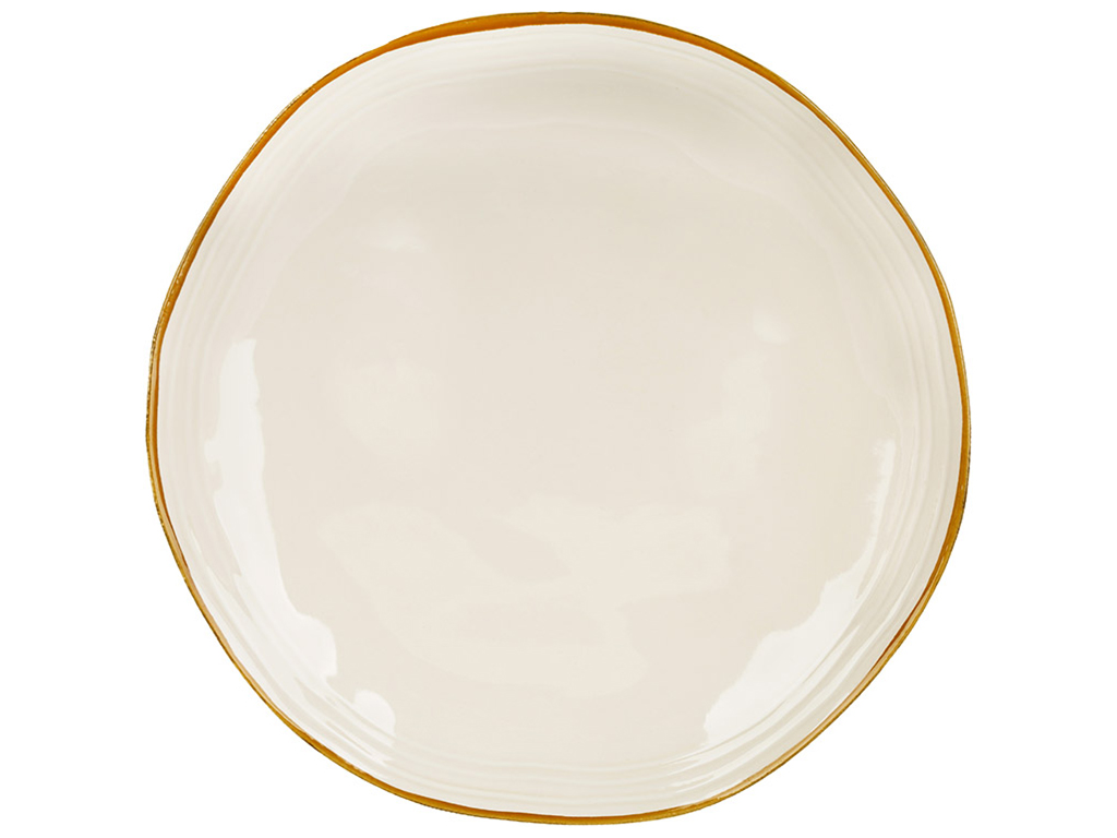 Тарелка керамическая Casual, 26,3х3см, цвет - бежевый