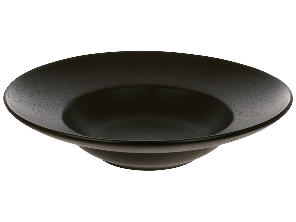 Тарелка с глубокими бортами для пасты и первых блюд Scandi, 30х7см, 600мл, цвет - черный гранит