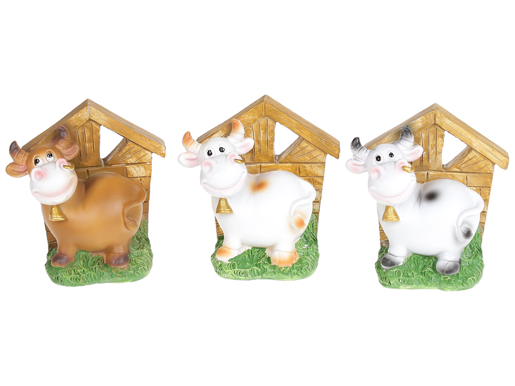 Копилка Коровка с домиком, 9см, 3 дизайна