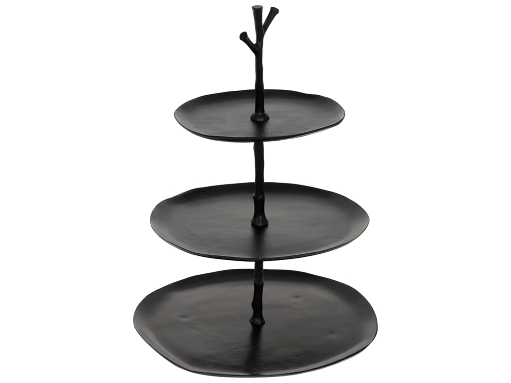 Подставка трехъярусная, 47см, цвет - матовый черный