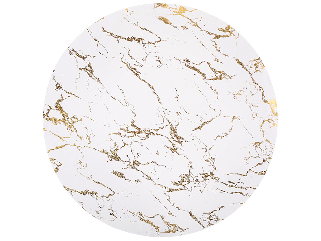 Серветка сервірувальна (плейсмат) Marble біла із золотом, D38см