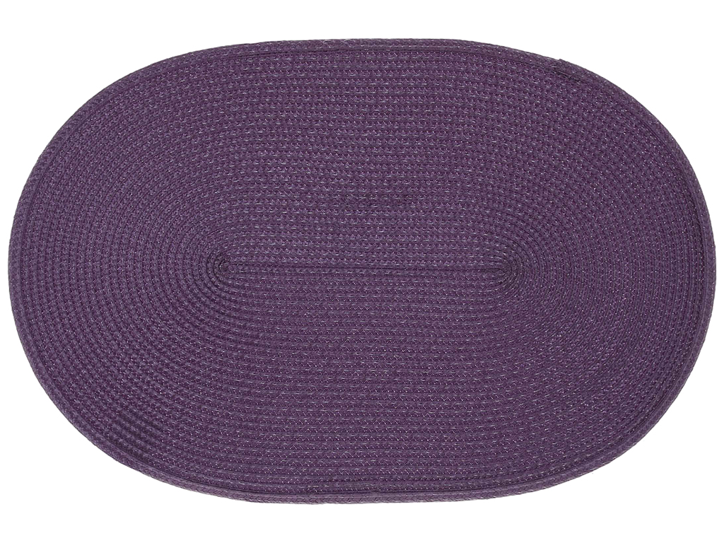 Салфетка сервировочная (плейсмат) Casual овальная фиолетовая, 44x30см