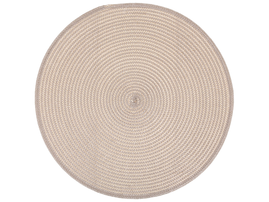 Салфетка сервировочная (плейсмат) Casual, цвет - светлый бежевый, D38см