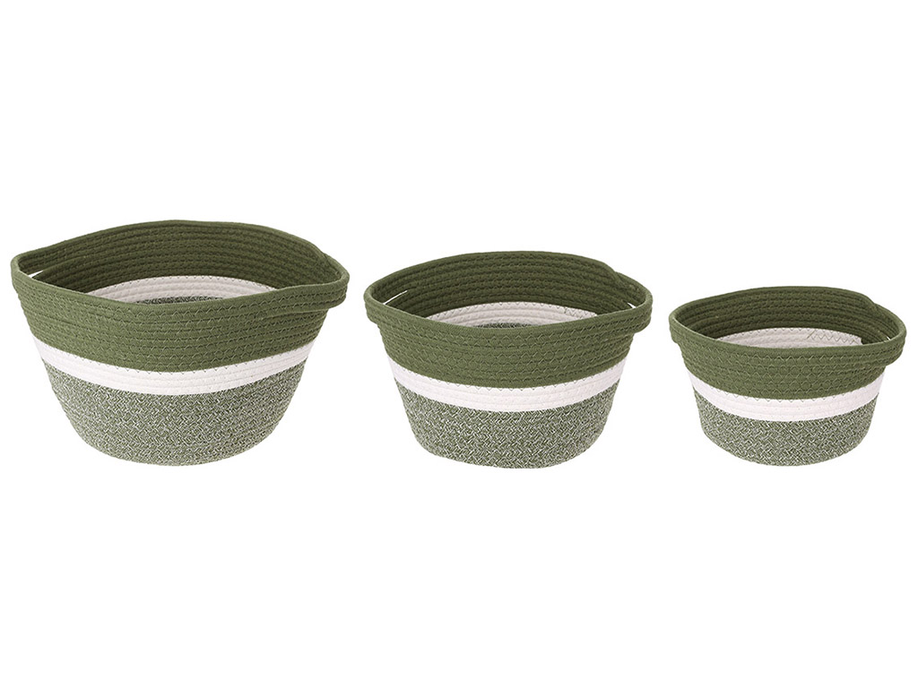 Набір плетених кошиків для зберігання (ціна за набір 3шт)