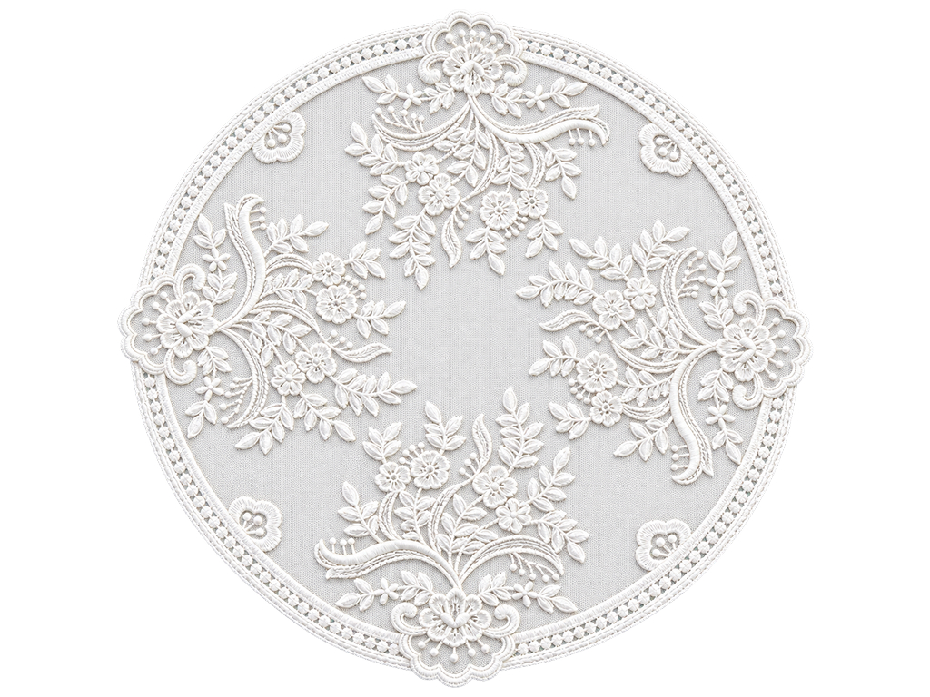 Серветка сервірувальна мереживна Classic Lace, молочно-біла, 30 см