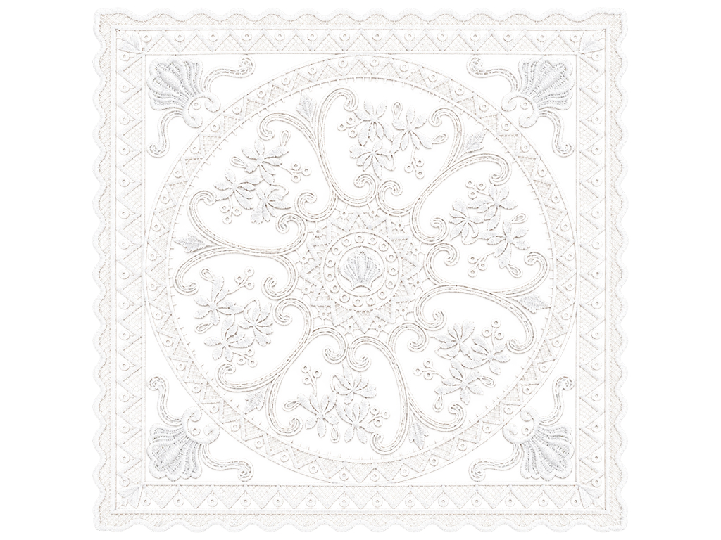 Салфетка сервировочная кружевная Lace Rosette, молочно-белая, 30×30 см Салфетка сервировочная кружевная Lace Rosette, молочно-белая, 30×30 см