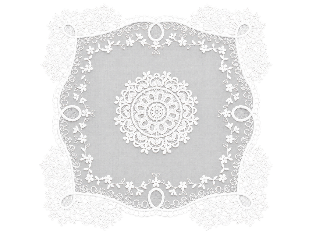 Серветка сервірувальна мереживна Lace Garland молочно-біла, 35×35 см