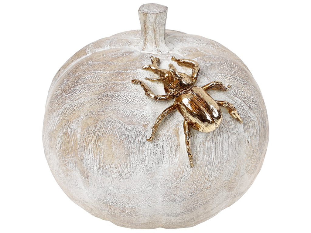 Декор Гарбуз, 16,5см, колір - під натуральне дерево із золотом