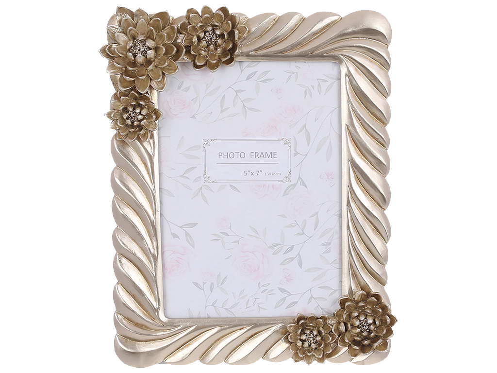 Фоторамка 12,5x17,5см Суккуленты, цвет - шампань