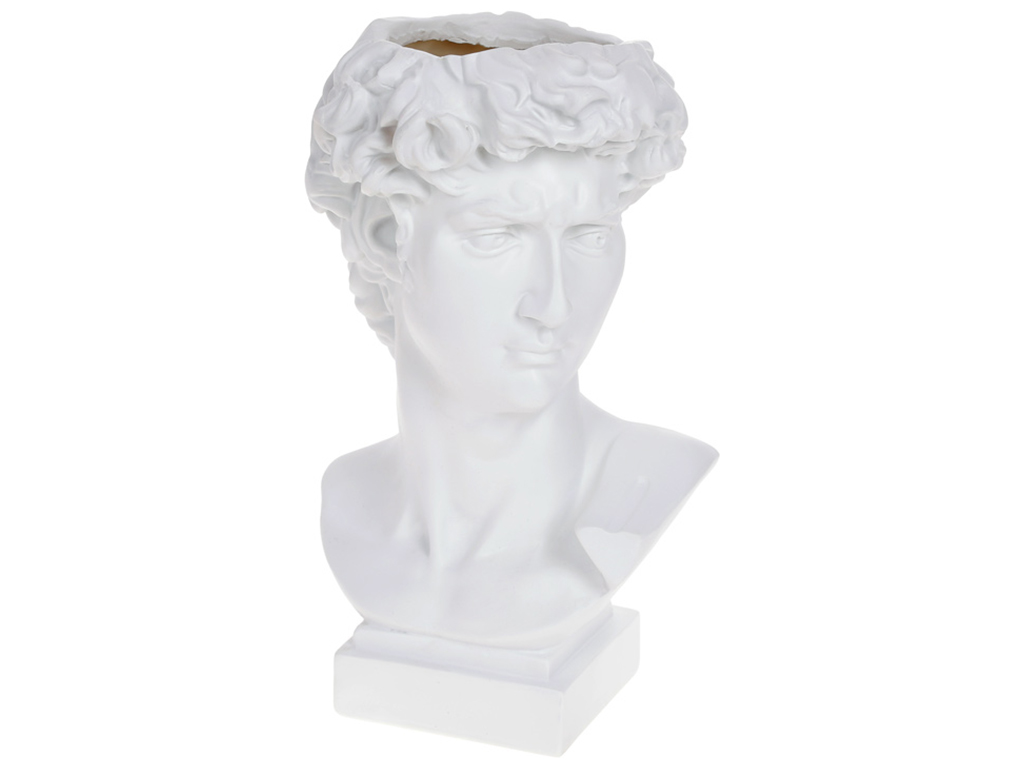 Декоративное кашпо-бюст, 27,5см, цвет – белый