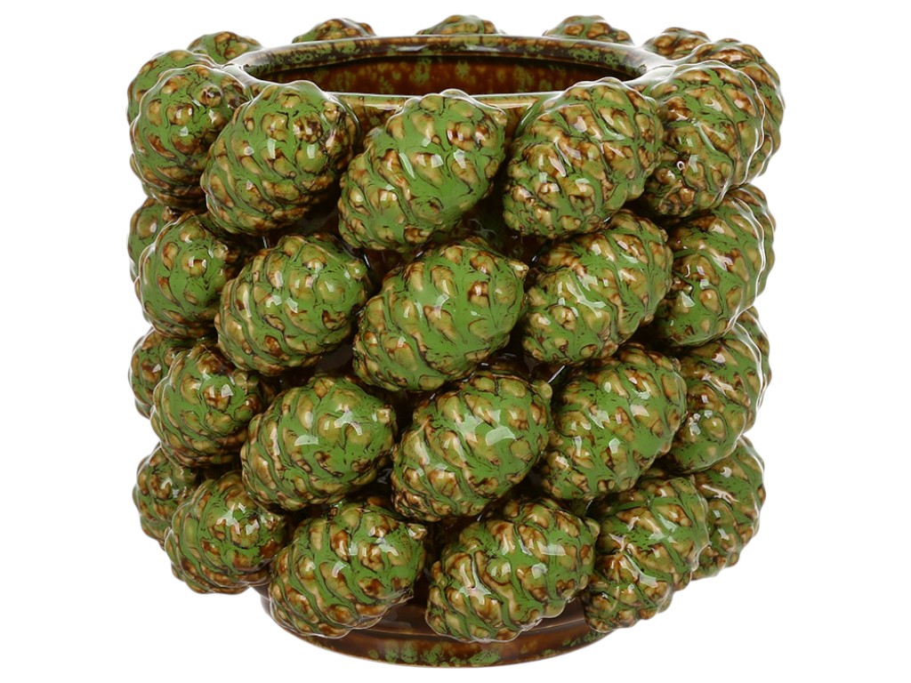 Ваза Cones, фарфор, 18х18х16см, цвет зеленый
