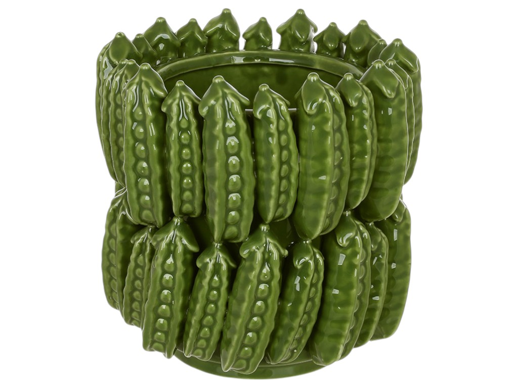Ваза Peas, фарфор, 17х17х17см, цвет зеленый