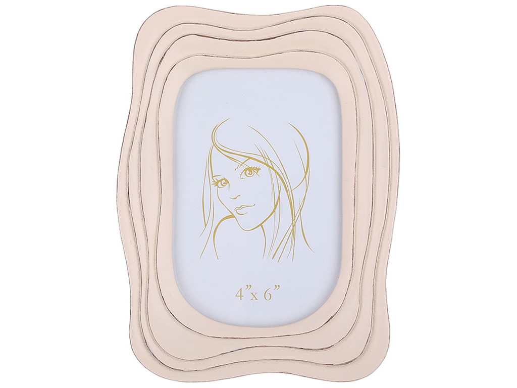 Фоторамка 10х15см, размер рамы 15,5х20,5х1,8см, цвет - персиковый антик