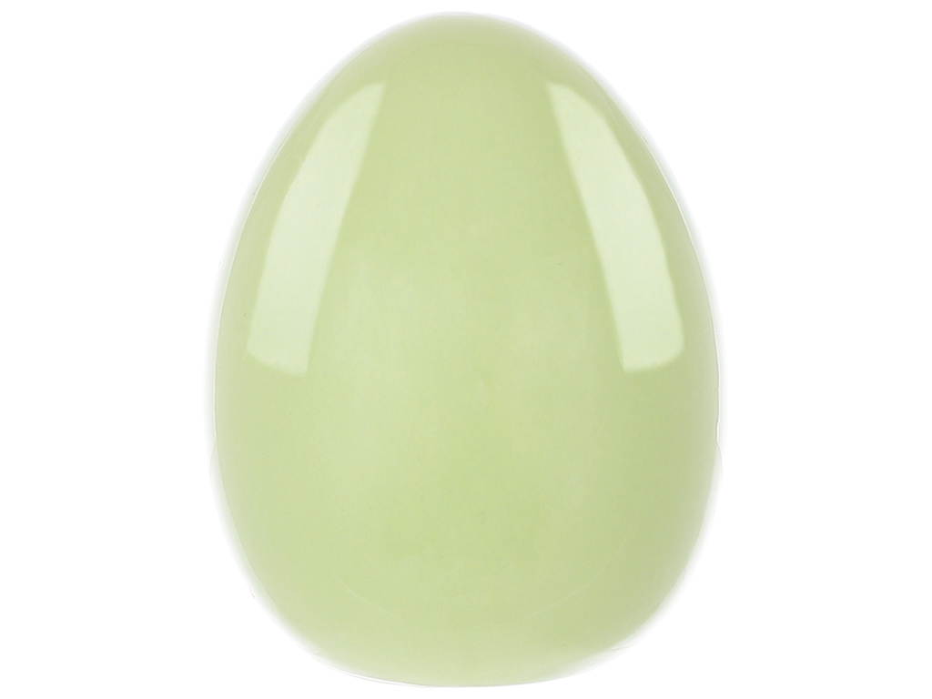 Декор фарфоровый в форме яйца, 8,2x8,2x10,3см, цвет – зеленый