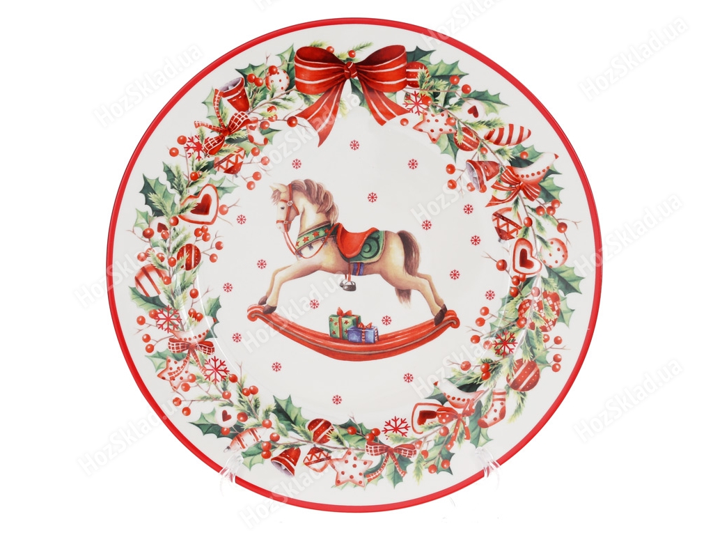 Тарелка обеденная фарфоровая Bonadi Рождественская Фантазия 26,2см