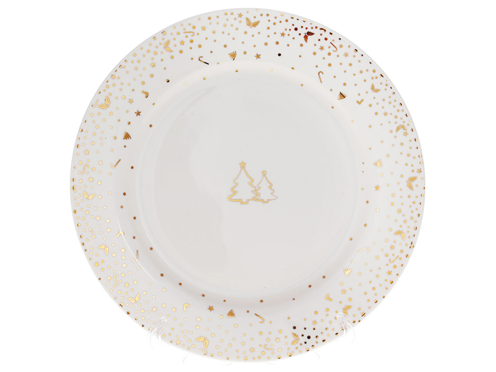 Тарелка обеденная фарфоровая Зимняя Сказка, D26,2см