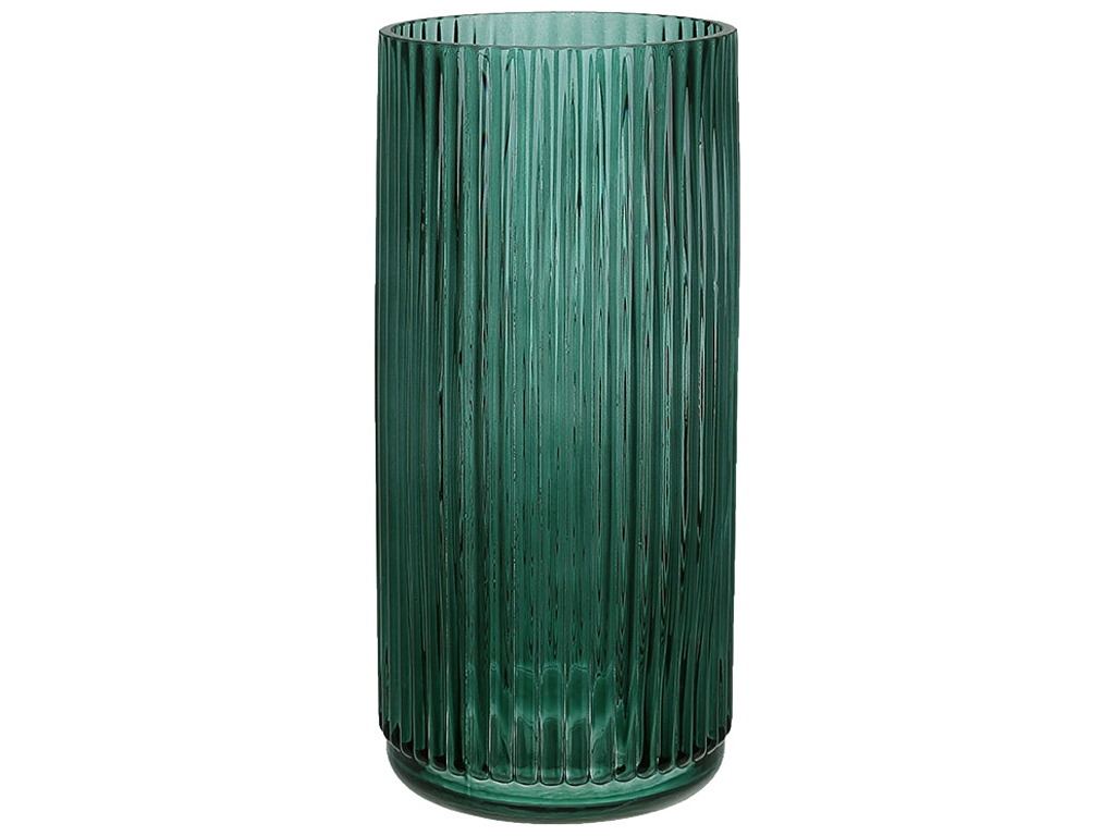 Ваза стеклянная Emerald, D11,5х 25см, цвет - изумруд