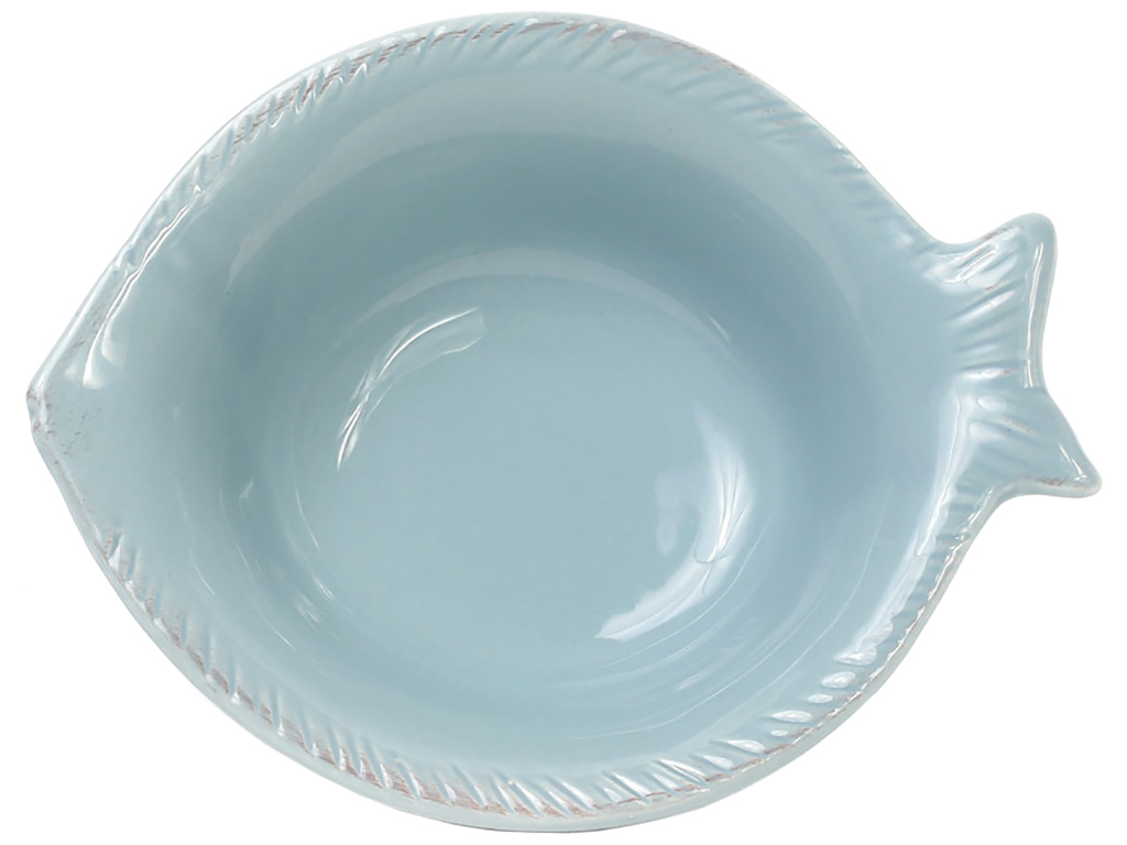 Пиала керамическая в форме рыбы, цвет – бирюза