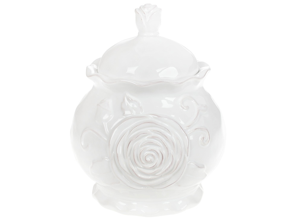 Банка Аэлита, для хранения сыпучих продуктов, 2,2л, цвет - белый