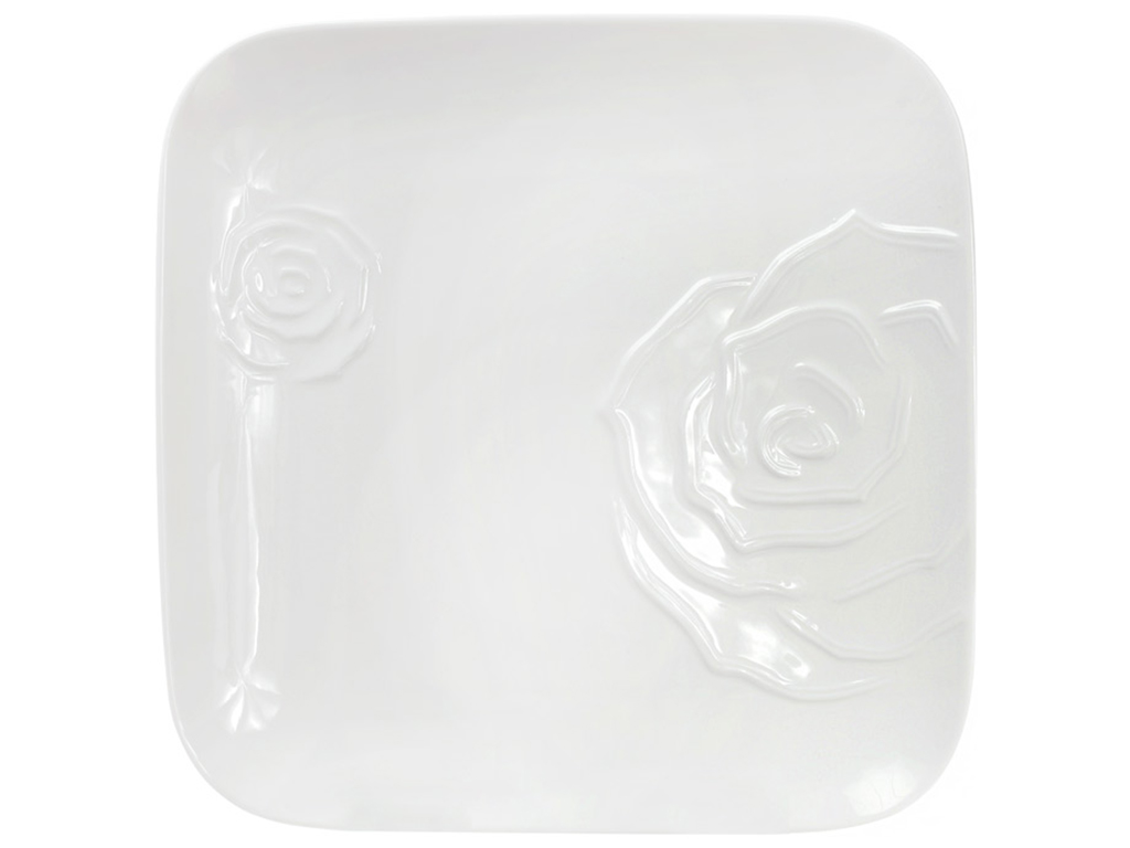 Тарелка обеденная, квадратная, цвет - белый, 30см