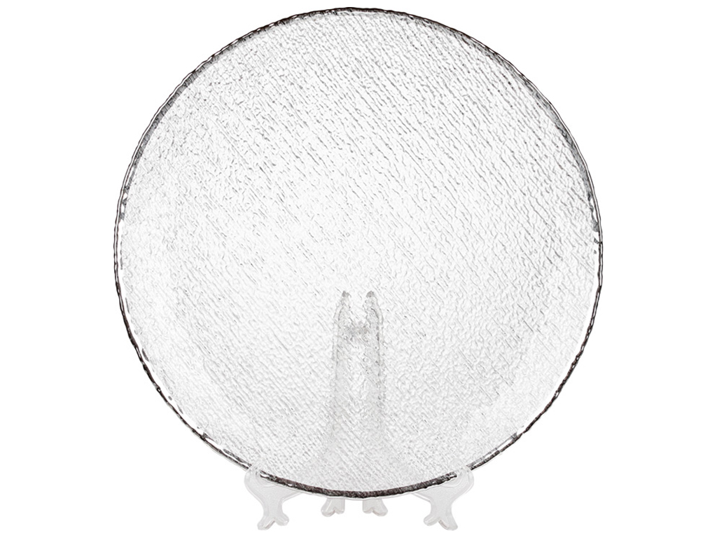 Тарелка сервировочная Margaret, с серебряной каймой, 33см