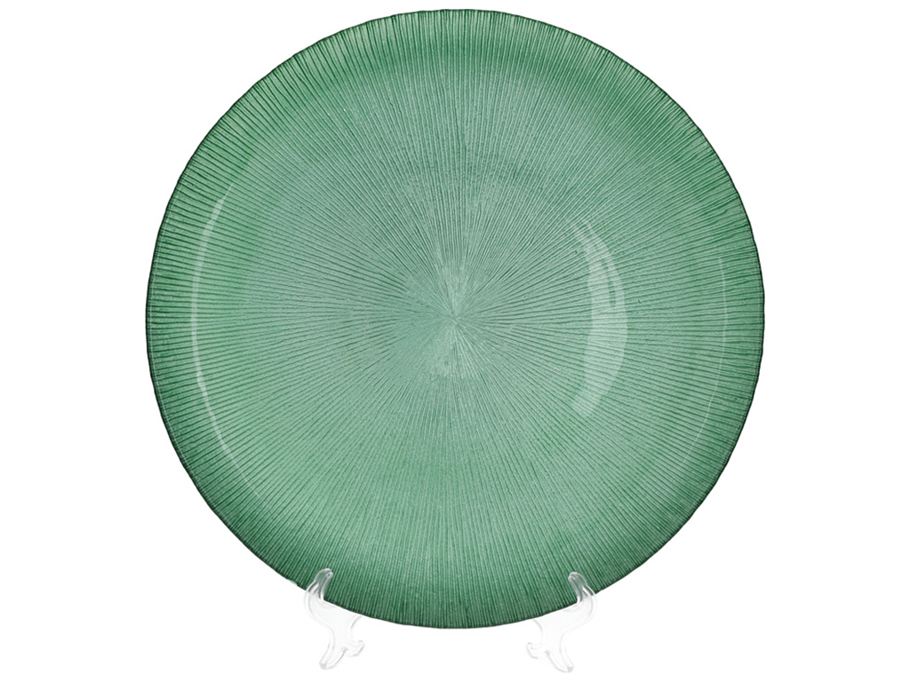 Тарелка сервировочная, цвет - изумрудный, 33см