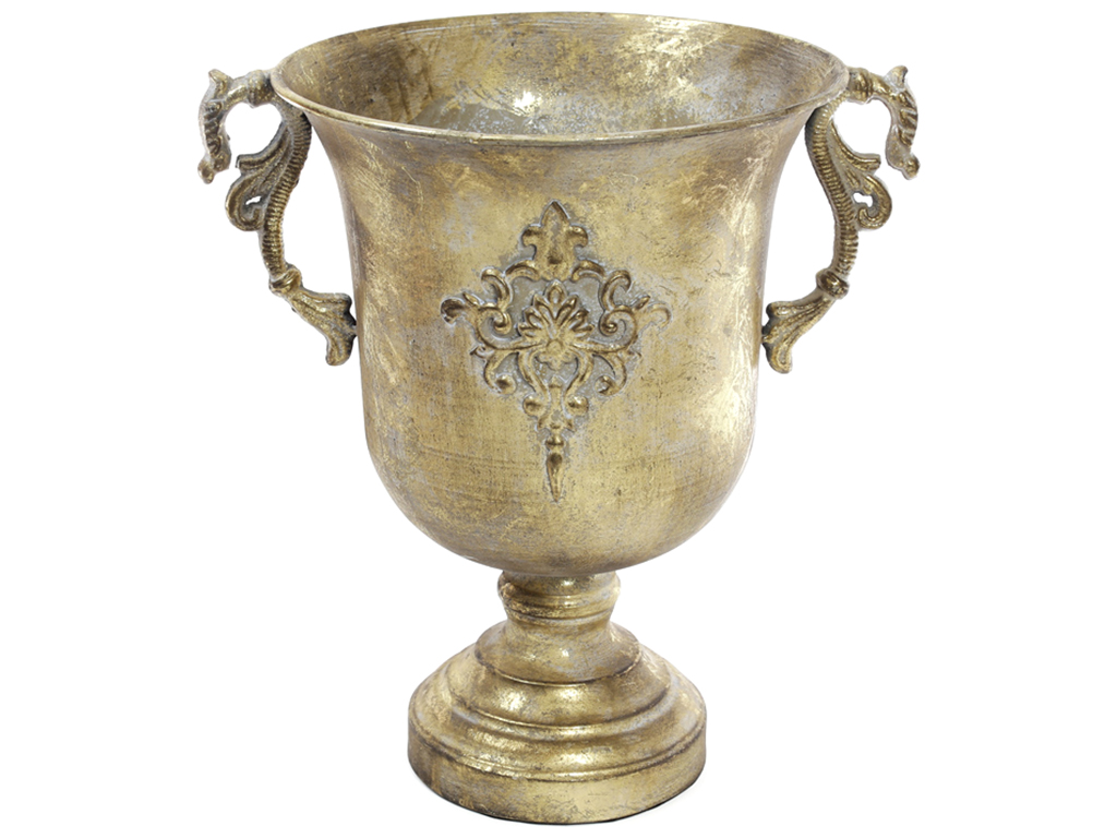 Металлическое кашпо для цветов, 37см