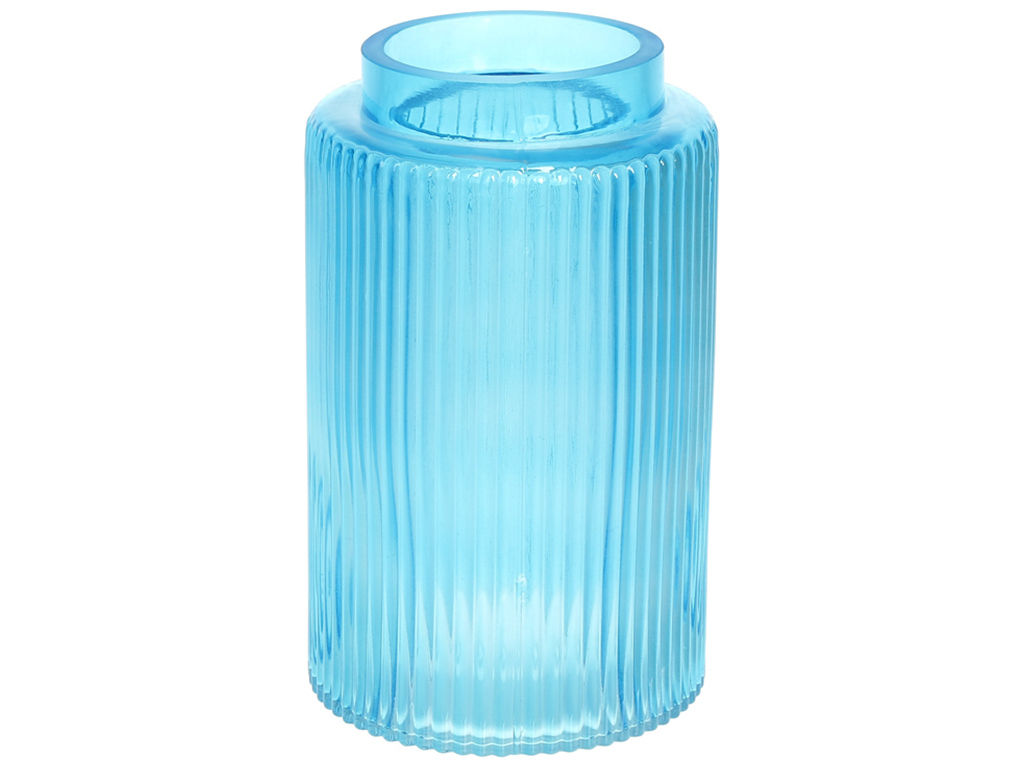Ваза стеклянная Прозрачная Лазурь, 20см, цвет – голубой