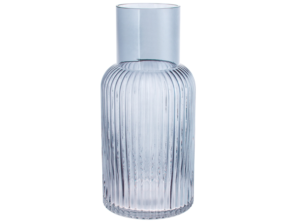 Ваза Bottle grey, 30см, колір - сіро-блакитний