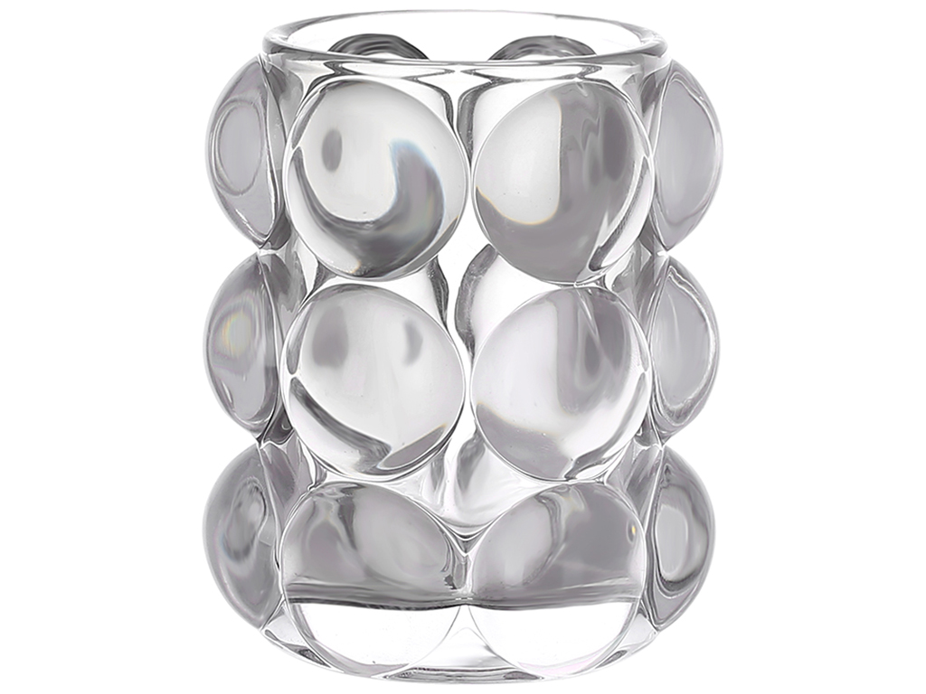 Свічник скляний Bauble, 10см, сірий