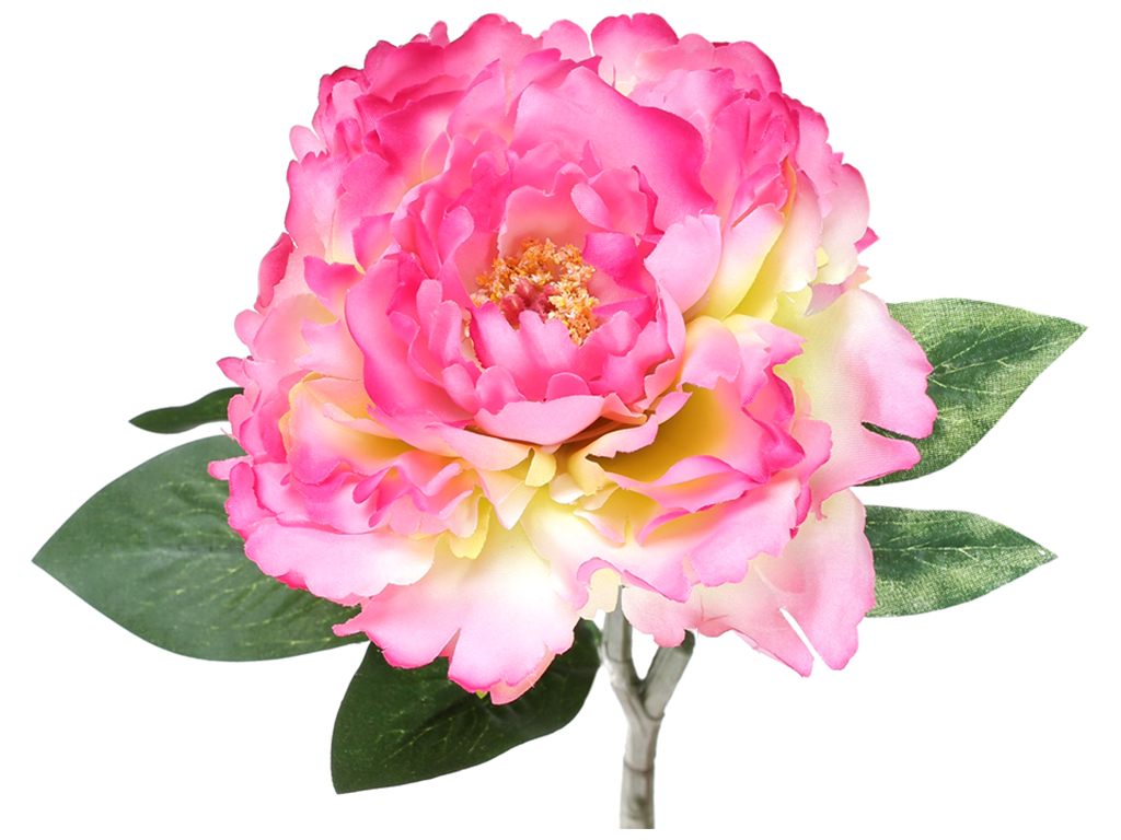 Декоративный цветок Пион, 43см, цвет - ярко-розовый градиент