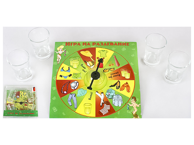 Игра настольная Рулетка пьяная, 17см (цена за набор 5 предметов)