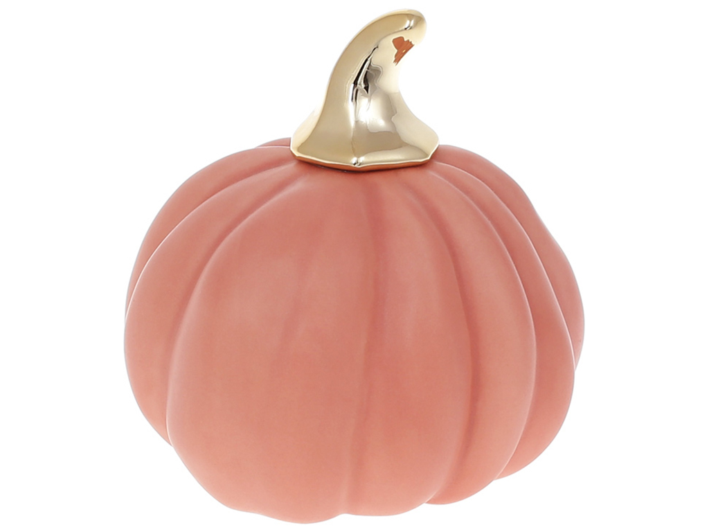 Декор Гарбузик, 9,5см, колір - персиковий мат із золотом