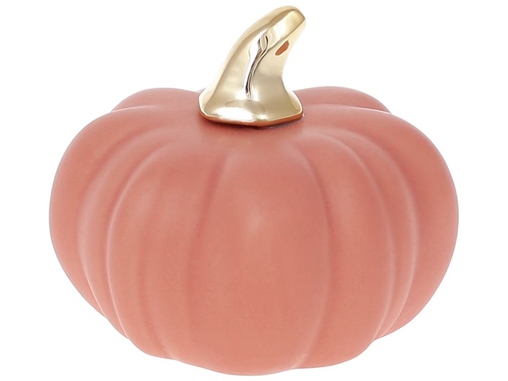 Декор Гарбузик, 7см, колір - персиковий мат із золотом
