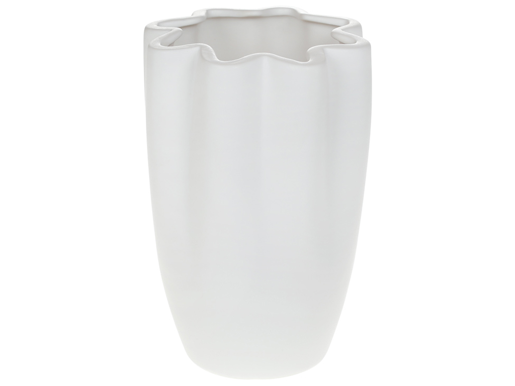Ваза Фиори, 16,5см, цвет - белый матовый